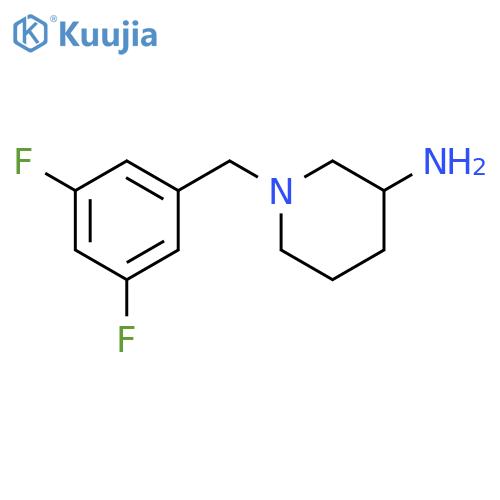 1-[(3,5-difluorophenyl)methyl]piperidin-3-amine structure