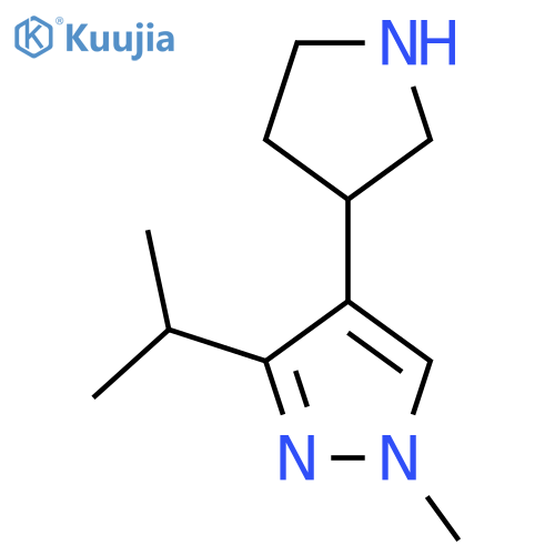 1-Methyl-3-(propan-2-yl)-4-(pyrrolidin-3-yl)-1H-pyrazole structure
