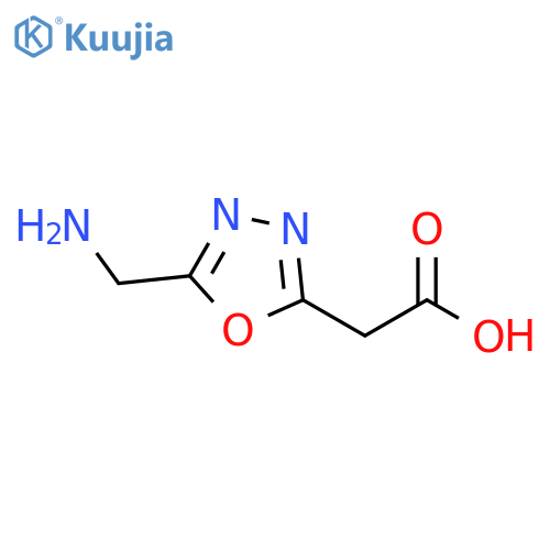 1,3,4-Oxadiazole-2-acetic acid, 5-(aminomethyl)- structure