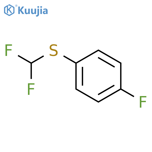 Benzene, 1-[(difluoromethyl)thio]-4-fluoro- structure