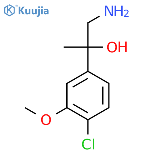 1-amino-2-(4-chloro-3-methoxyphenyl)propan-2-ol structure