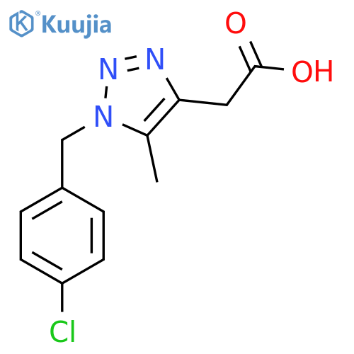 2-{1-(4-chlorophenyl)methyl-5-methyl-1H-1,2,3-triazol-4-yl}acetic acid structure