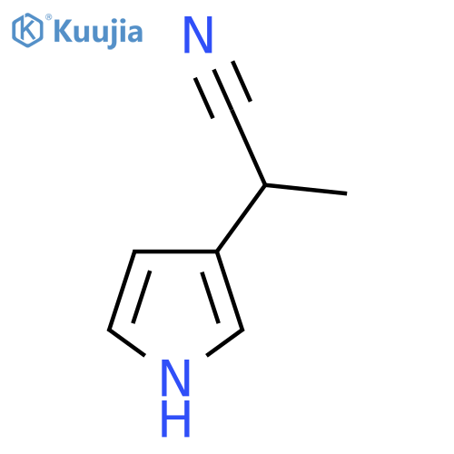 2-(1H-pyrrol-3-yl)propanenitrile structure