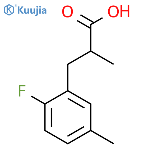 3-(2-fluoro-5-methylphenyl)-2-methylpropanoic acid structure