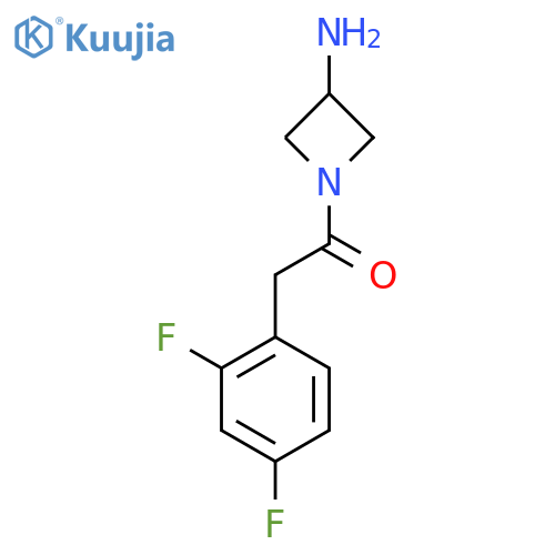 1-(3-Aminoazetidin-1-yl)-2-(2,4-difluorophenyl)ethan-1-one structure