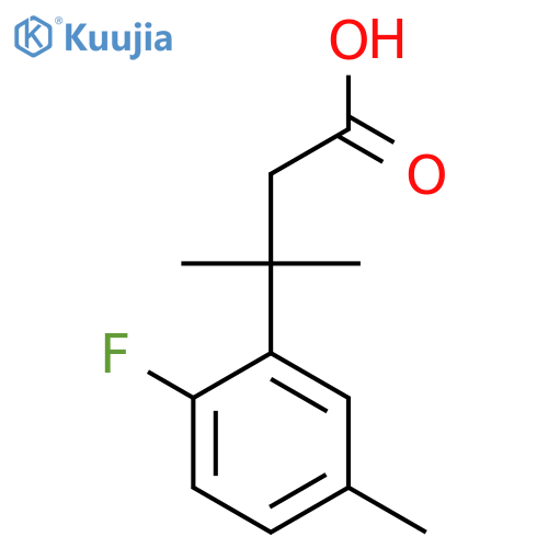 3-(2-Fluoro-5-methylphenyl)-3-methylbutanoic acid structure