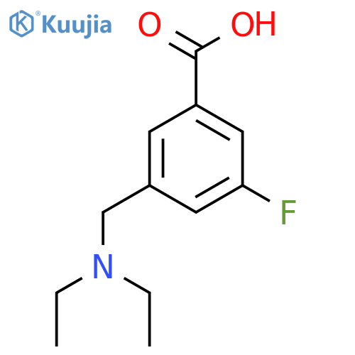 3-(Diethylaminomethyl)-5-fluorobenzoic acid structure
