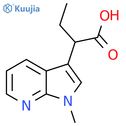 2-{1-methyl-1H-pyrrolo2,3-bpyridin-3-yl}butanoic acid structure