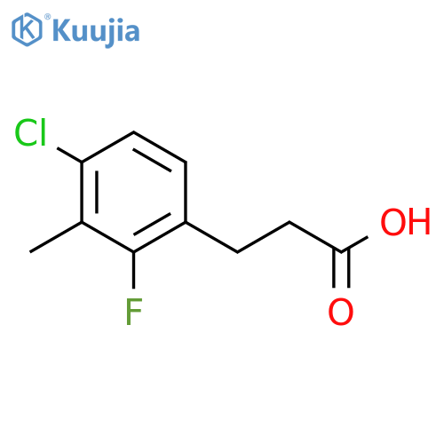 3-(4-Chloro-2-fluoro-3-methylphenyl)propanoic acid structure