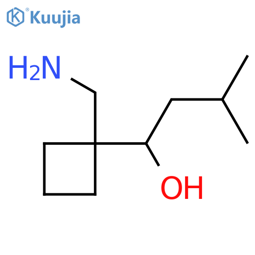 1-[1-(Aminomethyl)cyclobutyl]-3-methylbutan-1-ol structure