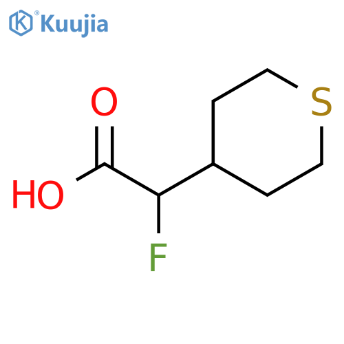 2-Fluoro-2-(thian-4-yl)acetic acid structure