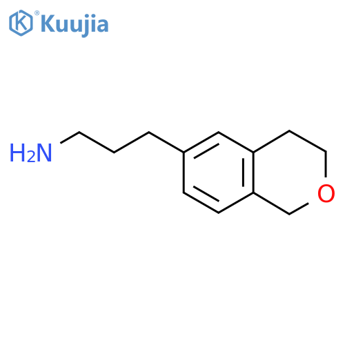 3-(3,4-dihydro-1H-2-benzopyran-6-yl)propan-1-amine structure