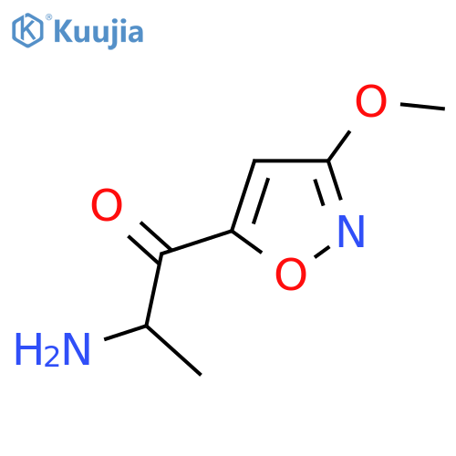 2-amino-1-(3-methoxy-1,2-oxazol-5-yl)propan-1-one structure