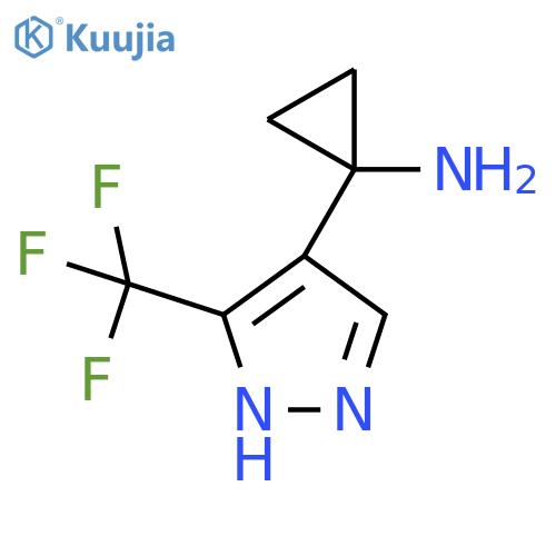 1-3-(trifluoromethyl)-1H-pyrazol-4-ylcyclopropan-1-amine structure