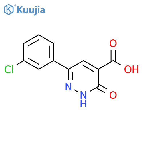 6-(3-chlorophenyl)-3-oxo-2,3-dihydropyridazine-4-carboxylic acid structure