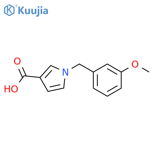 1-[(3-methoxyphenyl)methyl]-1H-pyrrole-3-carboxylic acid structure