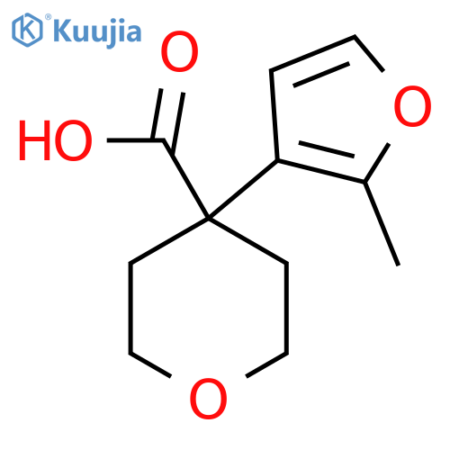 4-(2-methylfuran-3-yl)oxane-4-carboxylic acid structure
