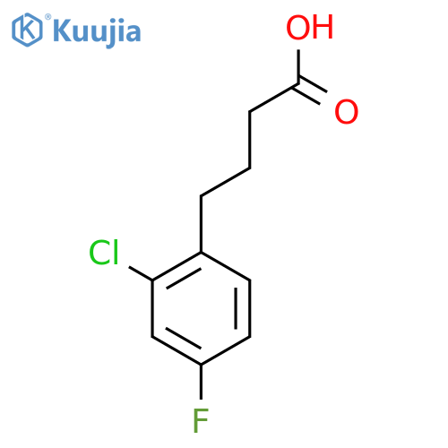 4-(2-chloro-4-fluorophenyl)butanoic acid structure