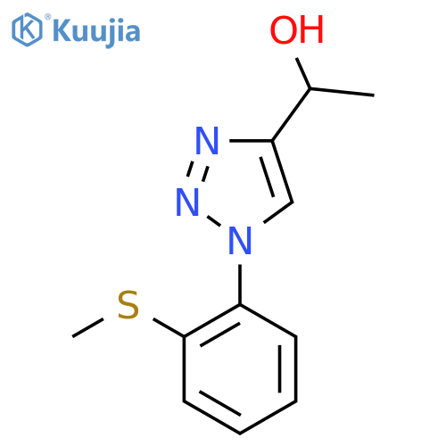 1-{1-2-(methylsulfanyl)phenyl-1H-1,2,3-triazol-4-yl}ethan-1-ol structure