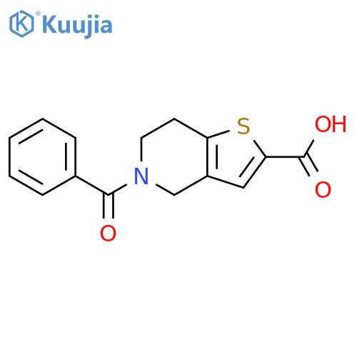 5-benzoyl-4H,5H,6H,7H-thieno[3,2-c]pyridine-2-carboxylic acid structure