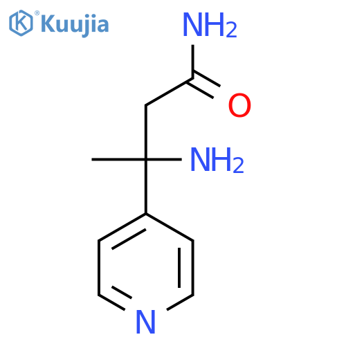 3-amino-3-(pyridin-4-yl)butanamide structure