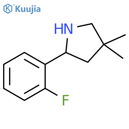2-(2-Fluorophenyl)-4,4-dimethylpyrrolidine structure