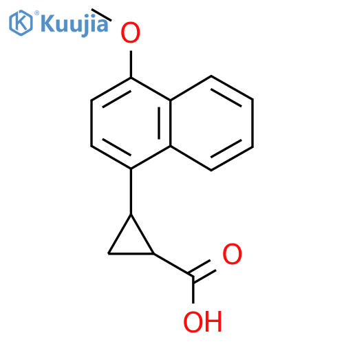 2-(4-methoxynaphthalen-1-yl)cyclopropane-1-carboxylic acid structure