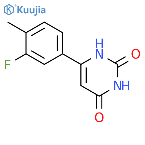 6-(3-fluoro-4-methylphenyl)pyrimidine-2,4(1H,3H)-dione structure