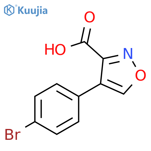 4-(4-bromophenyl)-1,2-oxazole-3-carboxylic acid structure