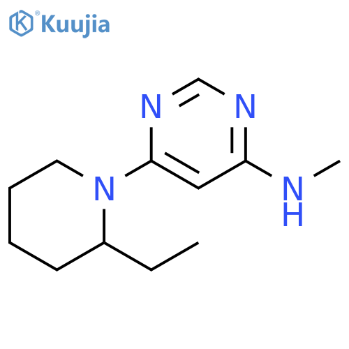 6-(2-ethylpiperidin-1-yl)-N-methylpyrimidin-4-amine structure