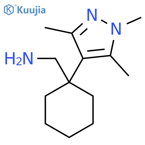 1-(trimethyl-1H-pyrazol-4-yl)cyclohexylmethanamine structure