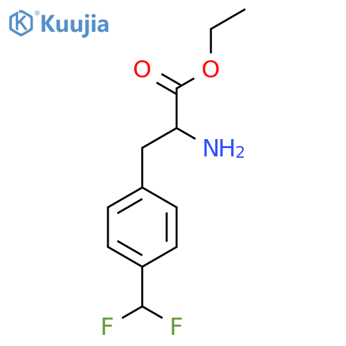 Ethyl 2-amino-3-[4-(difluoromethyl)phenyl]propanoate structure