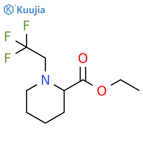 rac-ethyl (2R)-1-(2,2,2-trifluoroethyl)piperidine-2-carboxylate structure