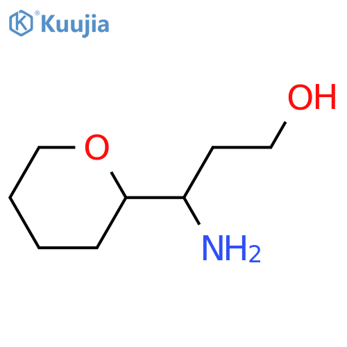 3-amino-3-(oxan-2-yl)propan-1-ol structure