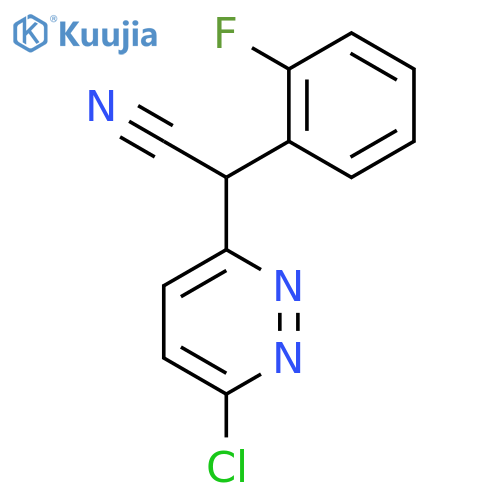 2-(6-Chloro-3-pyridazinyl)-2-(2-fluorophenyl)acetonitrile structure
