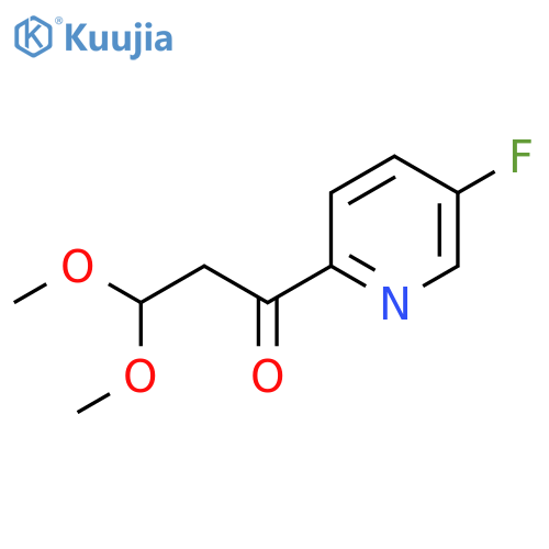 1-(5-fluoropyridin-2-yl)-3,3-dimethoxypropan-1-one structure