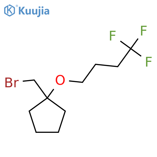 1-(bromomethyl)-1-(4,4,4-trifluorobutoxy)cyclopentane structure