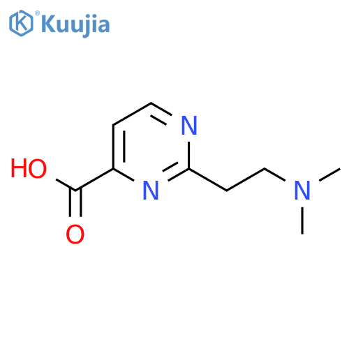 2-[2-(Dimethylamino)ethyl]pyrimidine-4-carboxylic acid structure