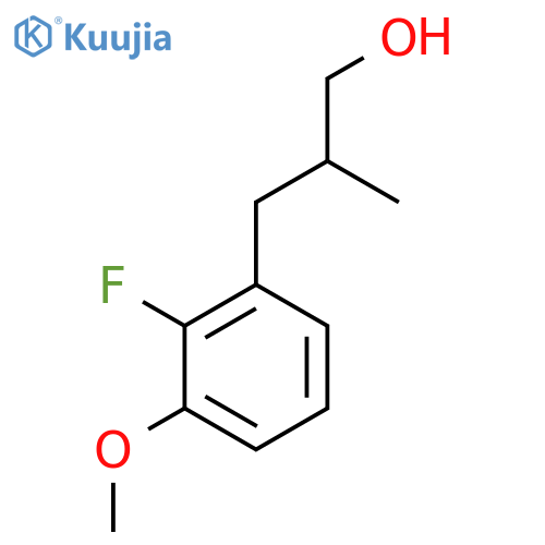 3-(2-fluoro-3-methoxyphenyl)-2-methylpropan-1-ol structure