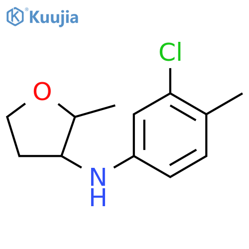 N-(3-chloro-4-methylphenyl)-2-methyloxolan-3-amine structure