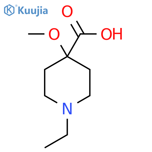 1-Ethyl-4-methoxypiperidine-4-carboxylic acid structure
