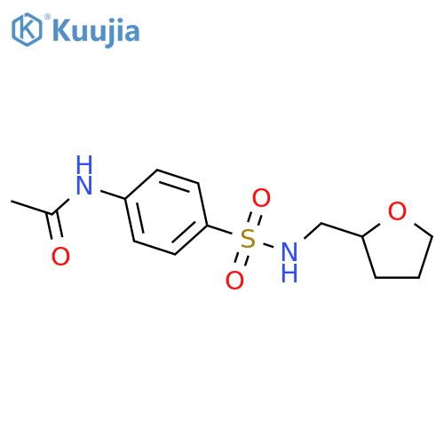 N-(4-(N-((tetrahydrofuran-2-yl)methyl)sulfamoyl)phenyl)acetamide structure