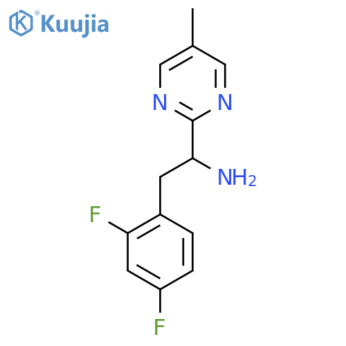 2-(2,4-difluorophenyl)-1-(5-methylpyrimidin-2-yl)ethan-1-amine structure