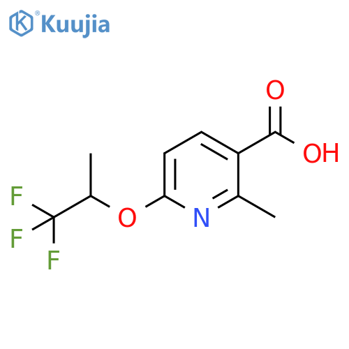 2-Methyl-6-(1,1,1-trifluoropropan-2-yl)oxypyridine-3-carboxylic Acid structure