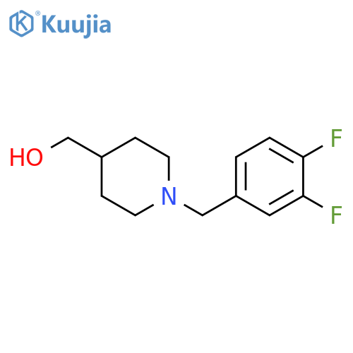 {1-[(3,4-difluorophenyl)methyl]piperidin-4-yl}methanol structure