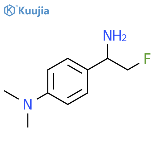 4-(1-amino-2-fluoroethyl)-N,N-dimethylaniline structure