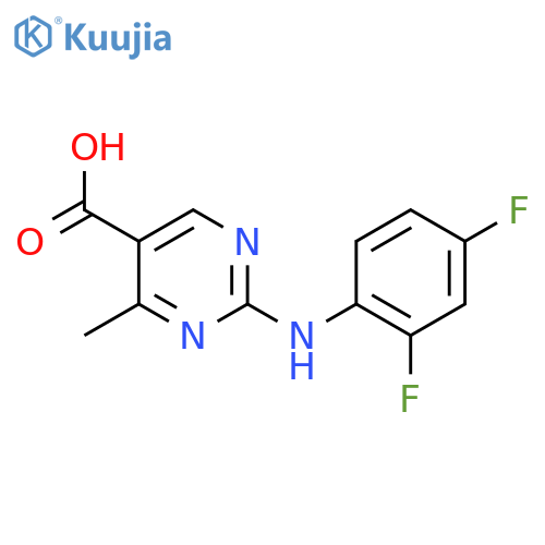 2-(2,4-Difluorophenyl)amino-4-methylpyrimidine-5-carboxylic acid structure