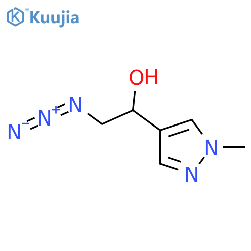 2-azido-1-(1-methyl-1H-pyrazol-4-yl)ethan-1-ol structure