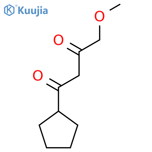 1-cyclopentyl-4-methoxybutane-1,3-dione structure