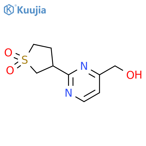 3-[4-(hydroxymethyl)pyrimidin-2-yl]-1lambda6-thiolane-1,1-dione structure